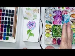 Fun, Watercolor Beginner-Friendly Flowers You Can Paint in Minutes | Pen & Ink Loose Hydrangea