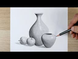 how to draw Still life  | drawing for beginners | draw | رسم | رسم سهل | قلم رصاص | رسم طبيعة صامتة