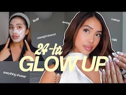 HOW TO GLOW UP IN 24 HOURS // *DETAILED* guide (tips, everything shower, waxing, makeup, ￼& more)