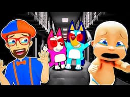Baby and Blippi Escape Bluey and Bluey's TWIN SISTER!