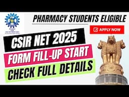 CSIR NET JUNE 2025 Form Fillup Started | JRF, SRF, PhD Research Opportunity | Full Details