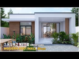 Simple and Modern House | 7.8m x 9.2m with 2Bedroom