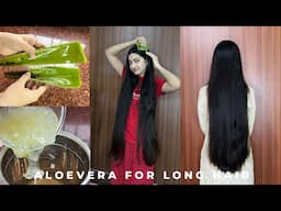 How I Use ALOEVERA to get Silky, Shiny & Long Hair | 2 ingredients Hair Mask For Long Hair