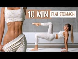 10 MIN FLAT STOMACH & ABS Pilates Workout - Do This Everyday! No Equipment, At Home