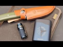 Cool EDC Father's Day Gear: Olight Baton 4 Premium, Lochby A2 Field Folio, Civivi Cloud Peak Knife