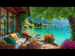 Sunlit Lake Nook & Positive Jazz 🍏 Happy Jazz Instrumental Music for Relax, Study, Work