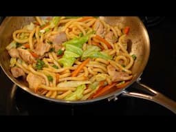 15-Min Cabbage & Chicken Stir-Fry Udon! Effortless & Delish Weeknight Wins