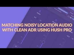 Matching Noisy Location Audio With Clean ADR Using Hush Pro