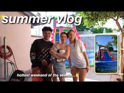 a summer vlog with our family *mothers day chronicles* | waterslide, roadtrip, potluck