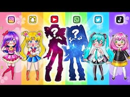 NEW Fashions: If Hot Trend Social Media Became Magical Anime Girls!? 💫 | DIYs Paper Dolls & Crafts