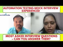 Crack Your QA Interview! Automation Testing Mock Interview with Expert Questions | MKT Mocks