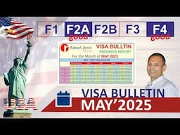 USA Visa Bulletin May 2025,  Family based Green Card, F1, F2A, F2B, F3, F4,  America Visa News