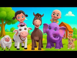 Animals Farm Song New Compilation | Baby Elephant Song | Baby Cartoon and Kids Songs | Baby Bobo