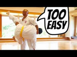 60-Year-Old Karate Master Lifts Up An Adult Like A Baby