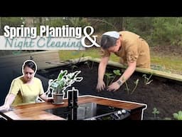 Spring Strawberry Planting Made Easy, Night time Kitchen Clean With Me