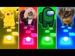 Pikachu vs Oiiaoiia Cat vs Among Us vs Chipi Chipi Chapa Chapa - Tiles Hop