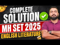 Maharashtra SET June 2025  Paper Analysis & Complete Solution by Vineet Pandey Sir