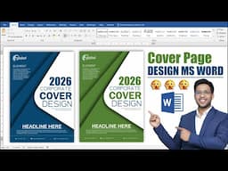 MS Word Create Printable Beautiful Cover Page Design Tutorial | MS Word Designs Hindi Tutorial