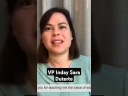 A message from VP Inday Sara to tatay Digong for her 80th birthday #shortvideo  #duterteparin