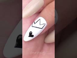Simple Nails Art Tutorial | New Nails Art Design | Olad Beauty #Shorts