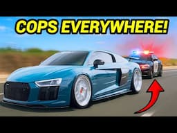 POLICE TRIED TO STOP OUR SUPERCAR CRUISE! (STRAIGHT PIPED AUDI R8 POV)