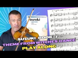 Suzuki Book 2 - Theme from Witches' Dance (Violin Playalong and Tutorial)
