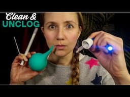 ASMR Binaural Cleaning & Unclogging Your Ears 🧼👂