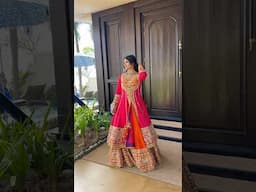 Outfit so heavy, even Simran wouldn’t run in this🧡 #trending #shaadi #shaadiseason #wedding #ootd