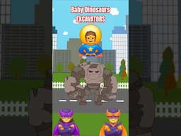 Giant destroys Car, Excavators and Machines videos #cartoon