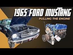 PULLING THE ENGINE ON MY 1965 FORD MUSTANG | ENGINE REBUILD!