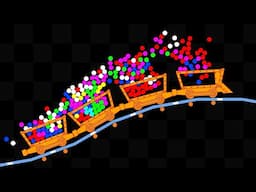 Roller Coaster - Survival Marble Race in Algodoo