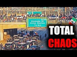 RIDING IN THE MASSIVE UNREST IN LOS ANGELES.. *FOOTAGE*