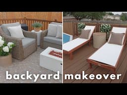 Backyard Makeover | Pressure washing + New Decor