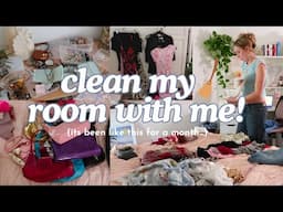 clean my very messy room with me | motivation and chat with me!!