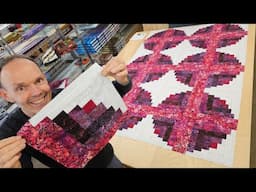 MATT'S CURVY LOG CABIN QUILTING ACTION!
