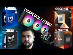 Review Watercooler Deepcool LD360 Display RGB: Teste com R9 9950x3D, I9 14900K, U9 285K e R7 5700x3D