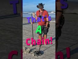 Silver Italian Figaro Necklace Found! #shorts #metaldetecting