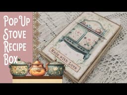 Pop Up Stove Recipe Box - Printable Junk Journal Papercrafts Tutorial