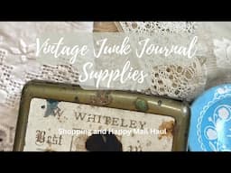 Vintage junk Journal Supplies.Lovely things to use in Junk Journals and a journal sneak peek.