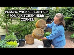 GARDEN DIY: Plastic Wicker Rattan Baskets [+fun organizing them]