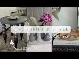 Thrift With Me for Modern Charm Home Decor + DIY Trendy Side Table! 🛍✨