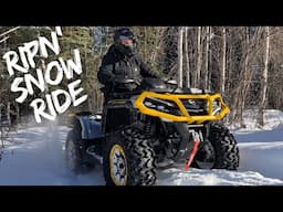 Snow Packed Ride on the Can Am Outlander