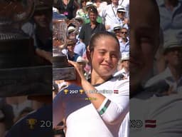 🇱🇻 Ostapenko - 1st Latvian ever to win a Grand Slam 🏆 #RolandGarros #tennis #Matchpoint #celebration