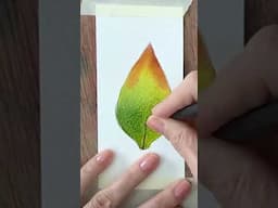The EASIEST Way To Paint Leaf Veins (Watercolor Pencil Trick!)