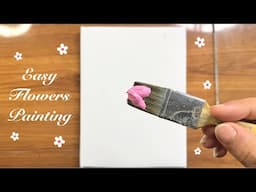 Easy flower painting with acrylics : A step by step guide