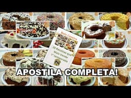 🔴COMO FAZER 20 BOLOS CASEIROS MAIS VENDIDOS 1° Temp COM A APOSTILA COMPLETA EM PDF DIGITAL!