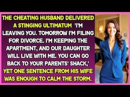 I'm filing for divorce, apartment is mine & daughter will live with me. You go back to your shack
