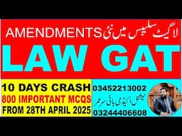 LAW GAT 10 DAYS CRASH, MOST IMPORTANT, AMENDED AND LATEST QUESTIONS OF CONSTITUTION CALL 03452213002