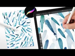 Let's paint a swirling school of watercolor fish in procreate! EASY procreate tutorial for beginners