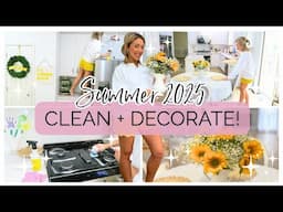 2025 CLEAN + DECORATE WITH ME FOR SUMMER! CLEANING MOTIVATION + EASY HOME DECOR IDEAS! @BriannaK